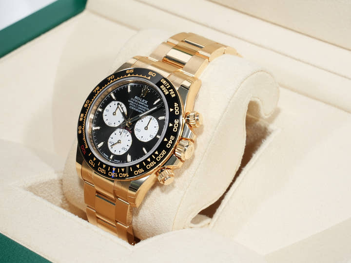 ロレックス デイトナ Ref.126528LN イエローゴールド ブライトブラック文字盤 極美品 3xhbujo4