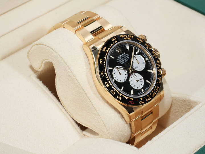 ロレックス デイトナ Ref.126528LN イエローゴールド ブライトブラック文字盤 極美品 3xhbujo4