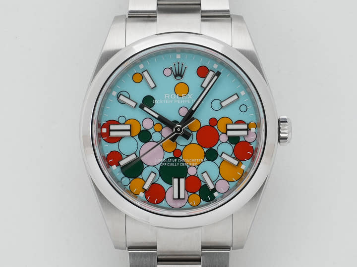 ロレックス オイスターパーペチュアル41 Ref.124300 ステンレススチール セレブレーションモチーフ文字盤 美中古 8k7o2u3s