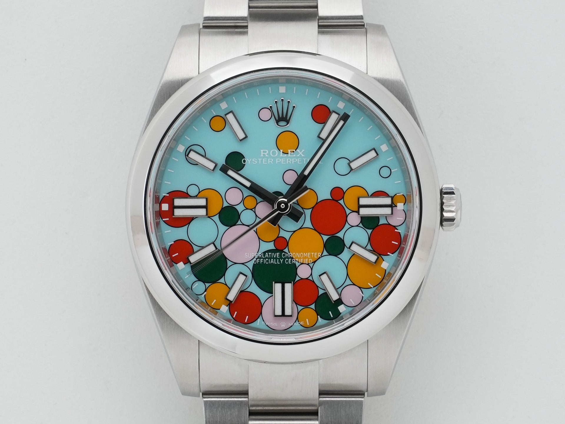 ロレックス オイスターパーペチュアル41 Ref.124300 ステンレススチール セレブレーションモチーフ文字盤 美中古 8k7o2u3s