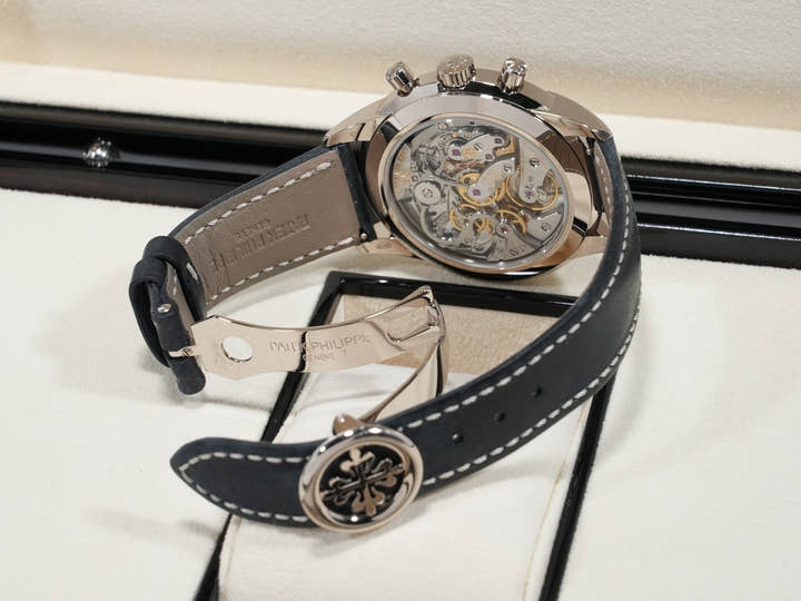 パテックフィリップ コンプリケーション クロノグラフ Ref.5172G-001 ホワイトゴールド ブルー文字盤 中古 hm7icibw