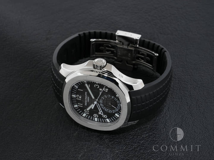 パテックフィリップ アクアノート トラベルタイム Ref.5164A-001 ステンレススチール ブラック文字盤 中古 gfiuodyr