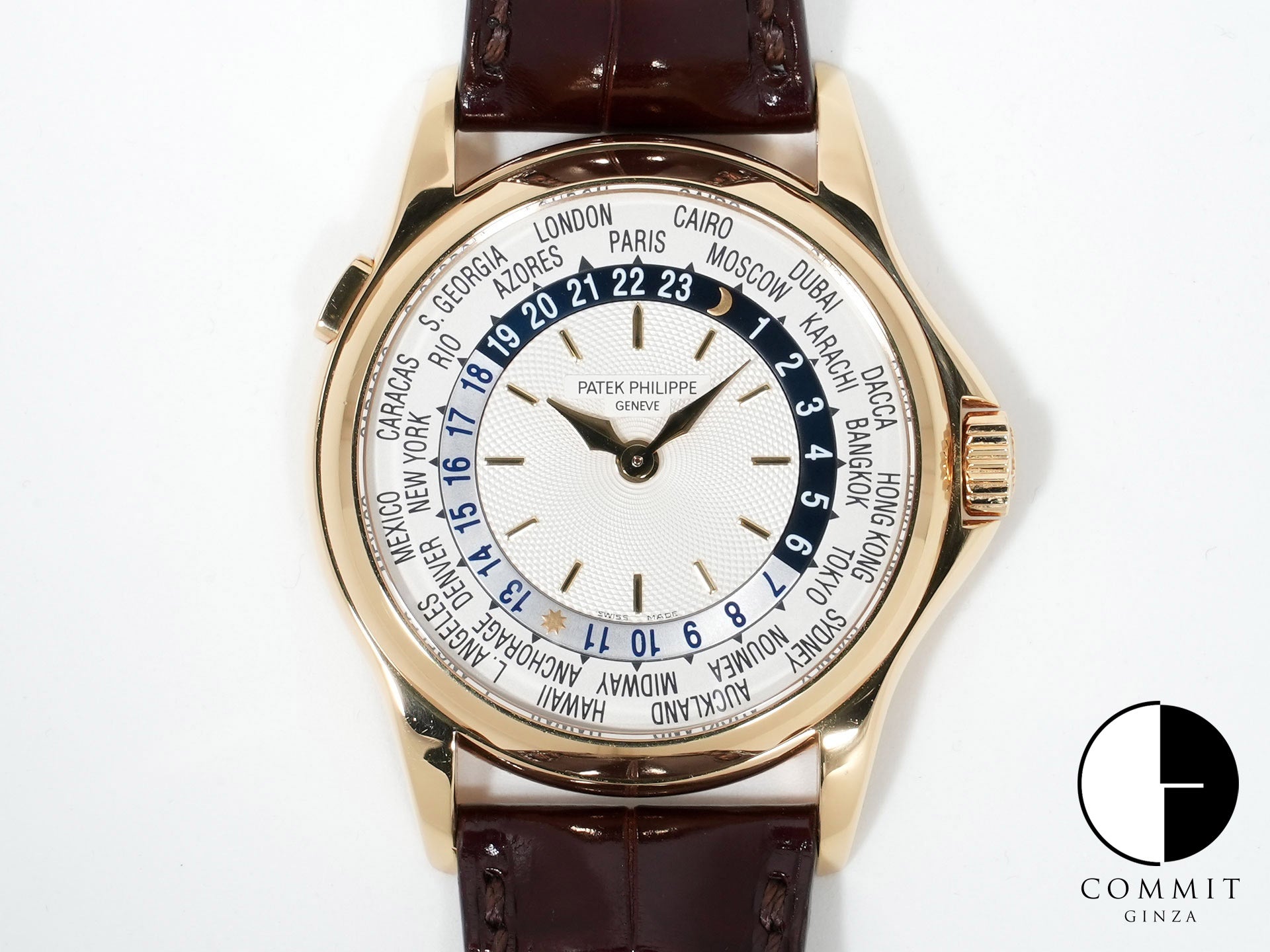 パテックフィリップ コンプリケーション ワールドタイム Ref.5110J-001 イエローゴールド シルバー文字盤 中古 p4hmsgo5