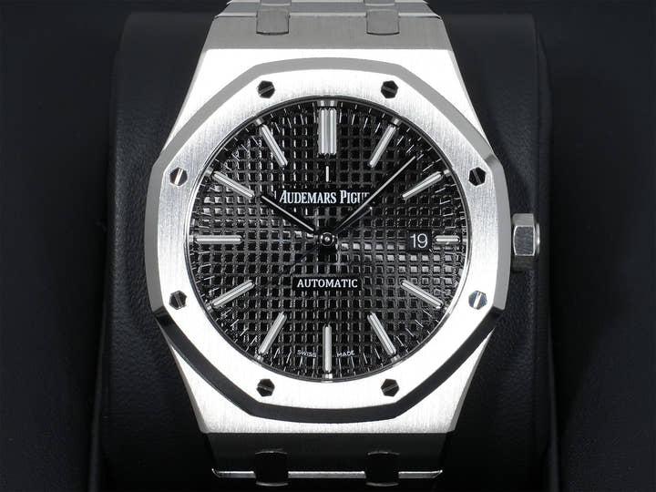 オーデマピゲ ロイヤルオーク Ref.15400ST.OO.1220ST.01 ステンレススチール ブラック文字盤 美品 nqzg2wnk