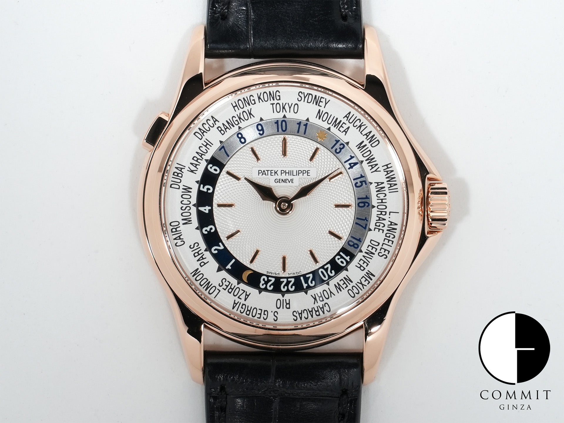 Patek Philippe Complications World Time Ref. 5110R-001 Rose Gold with Silver Dial, Excellent Condition ziy8jojw