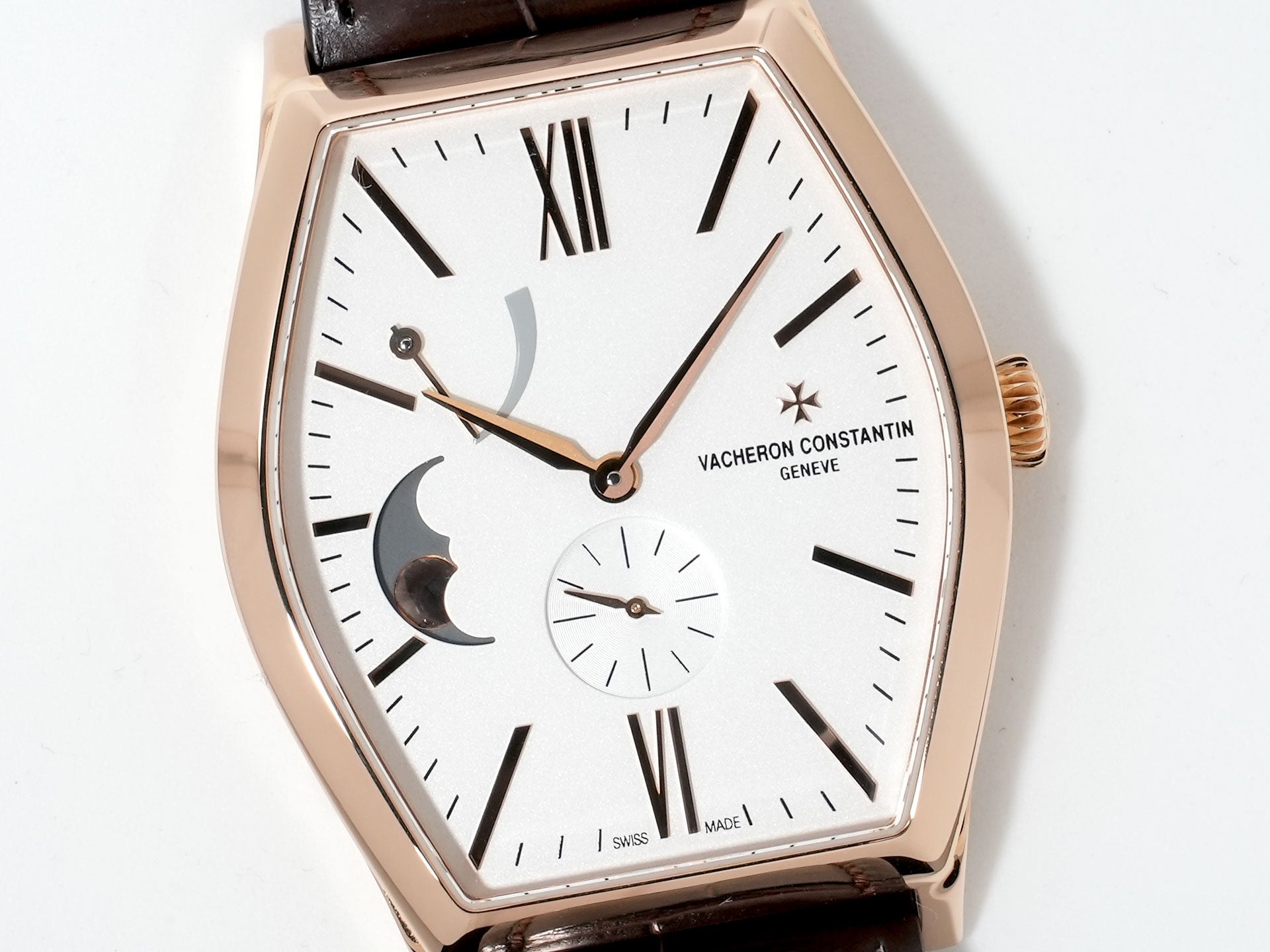 Vacheron Constantin Malta Moon Phase Ref. 7000M/000R-B109 Pink Gold Silver Dial Pre-owned 6de97z3w