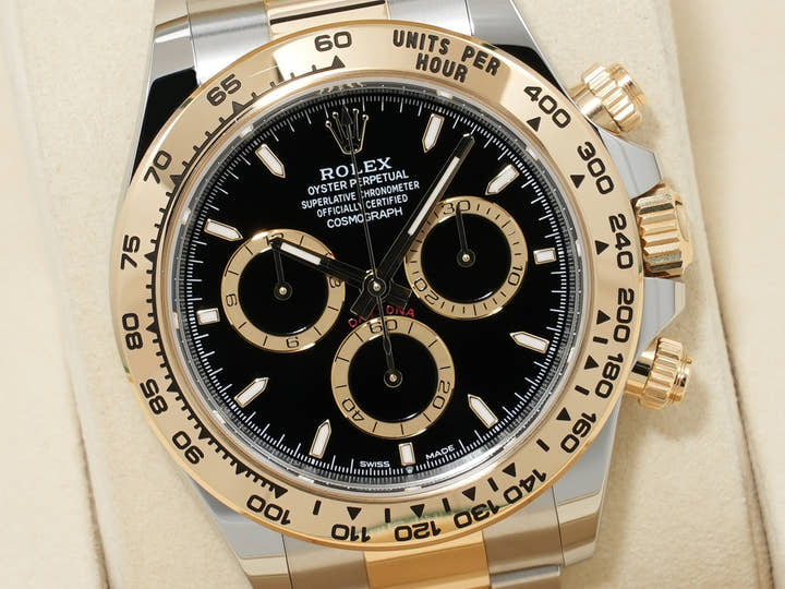 ロレックス デイトナ Ref.126503 ステンレススチール/イエローゴールド ブラック文字盤 極美品 5qfk9j9e