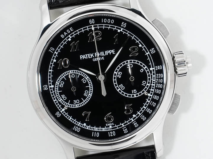 パテックフィリップ スプリットセコンド クロノグラフ Ref.5370P-001 プラチナ ブラック エナメル文字盤 美中古 qvuzay3j