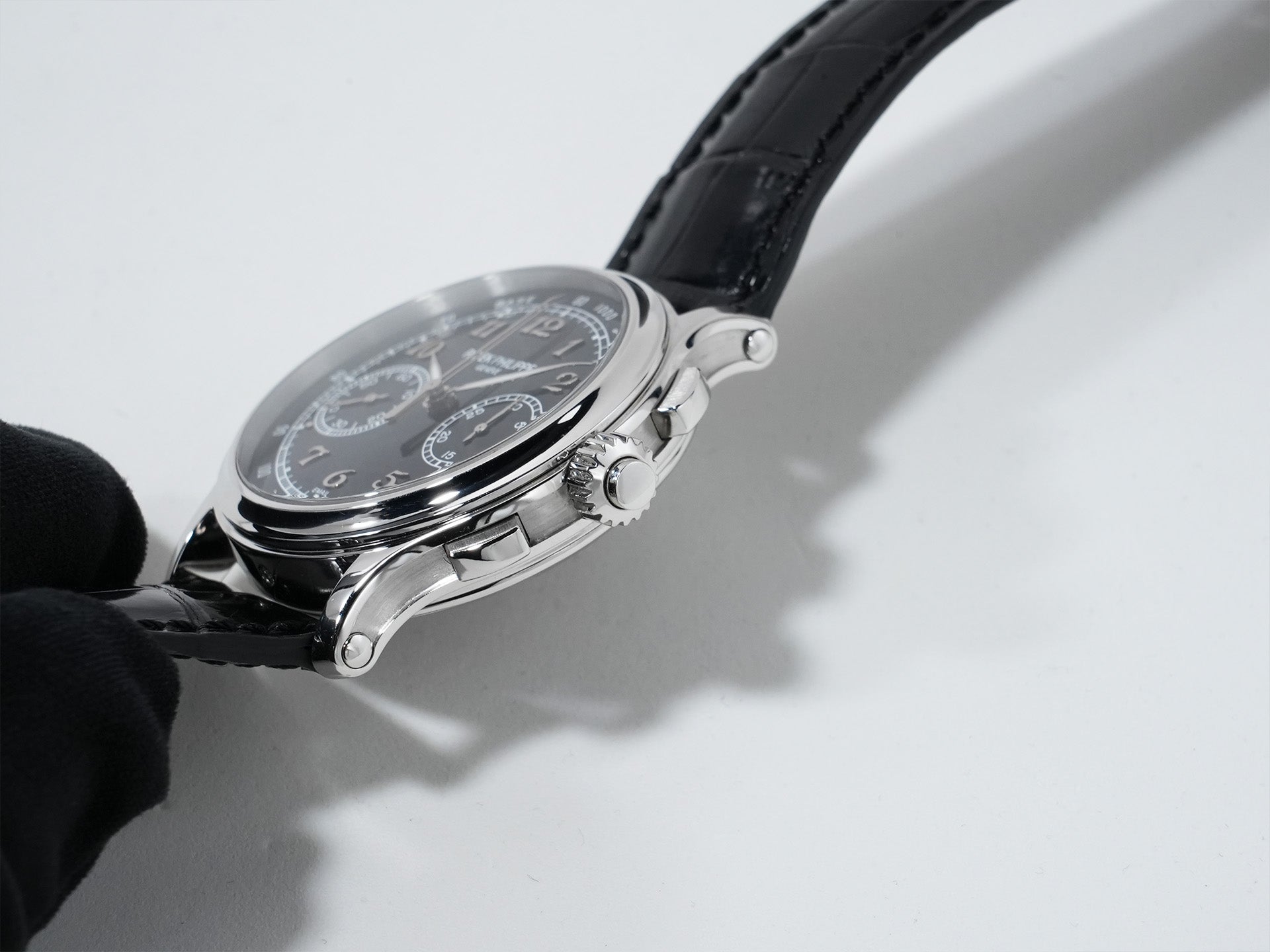 パテックフィリップ スプリットセコンド クロノグラフ Ref.5370P-001 プラチナ ブラック エナメル文字盤 美中古 qvuzay3j