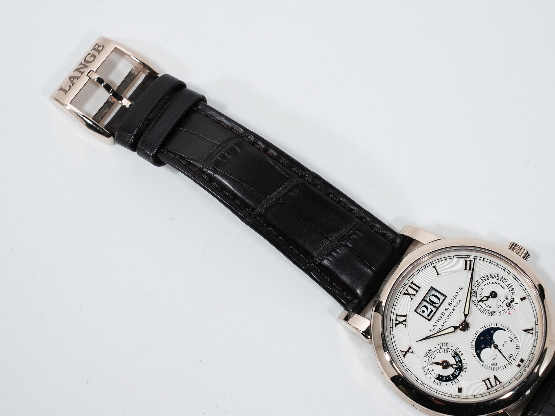 A.ランゲ＆ゾーネ ランゲマティック パーペチュアル Ref.310.050E ハニーゴールド シルバー文字盤 中古 dp4ah28e