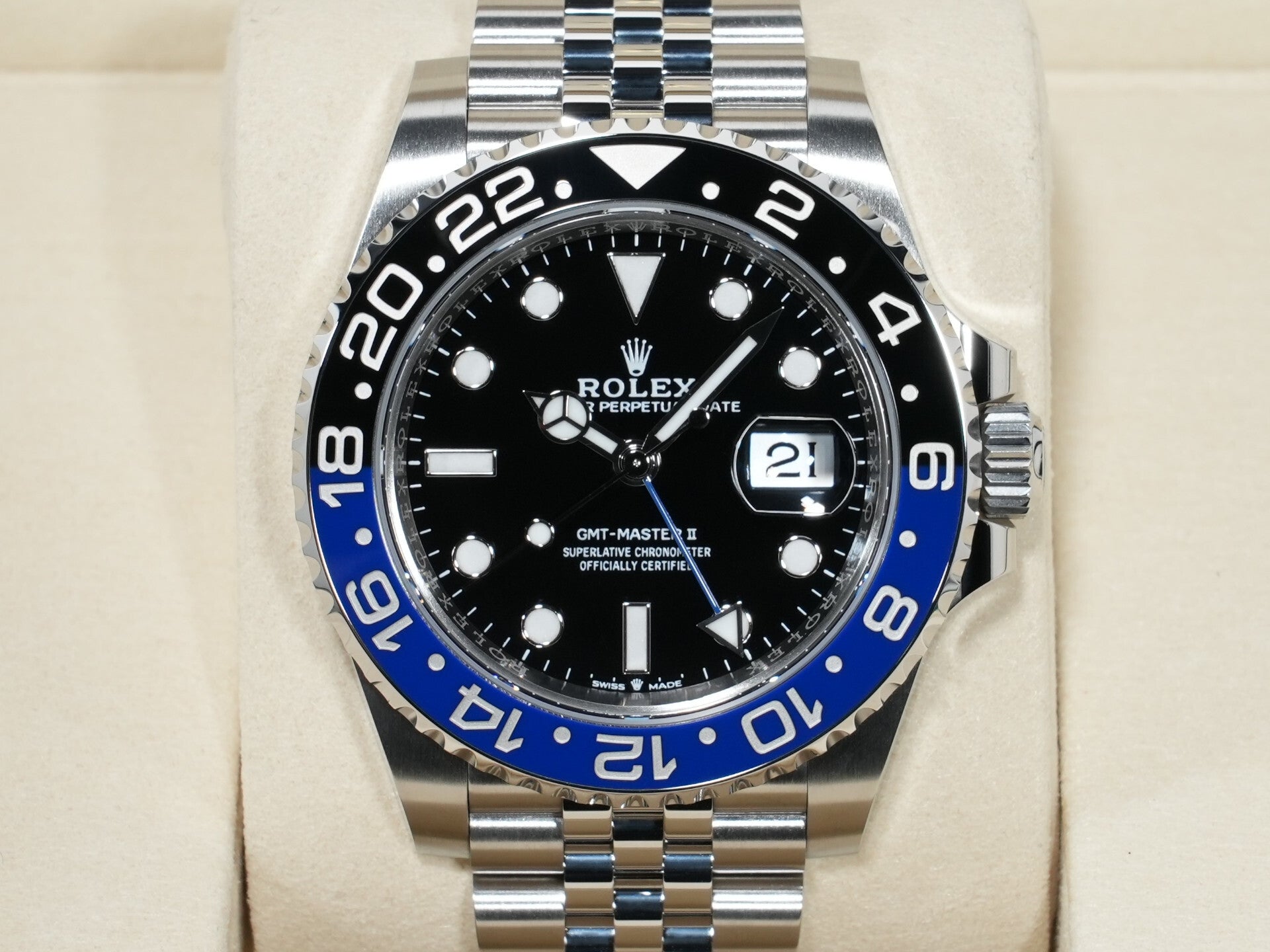 ロレックス GMTマスターII Ref.126710BLNR ステンレススチール ブラック文字盤 ジュビリーブレスレット 未使用 8cjpn7oh