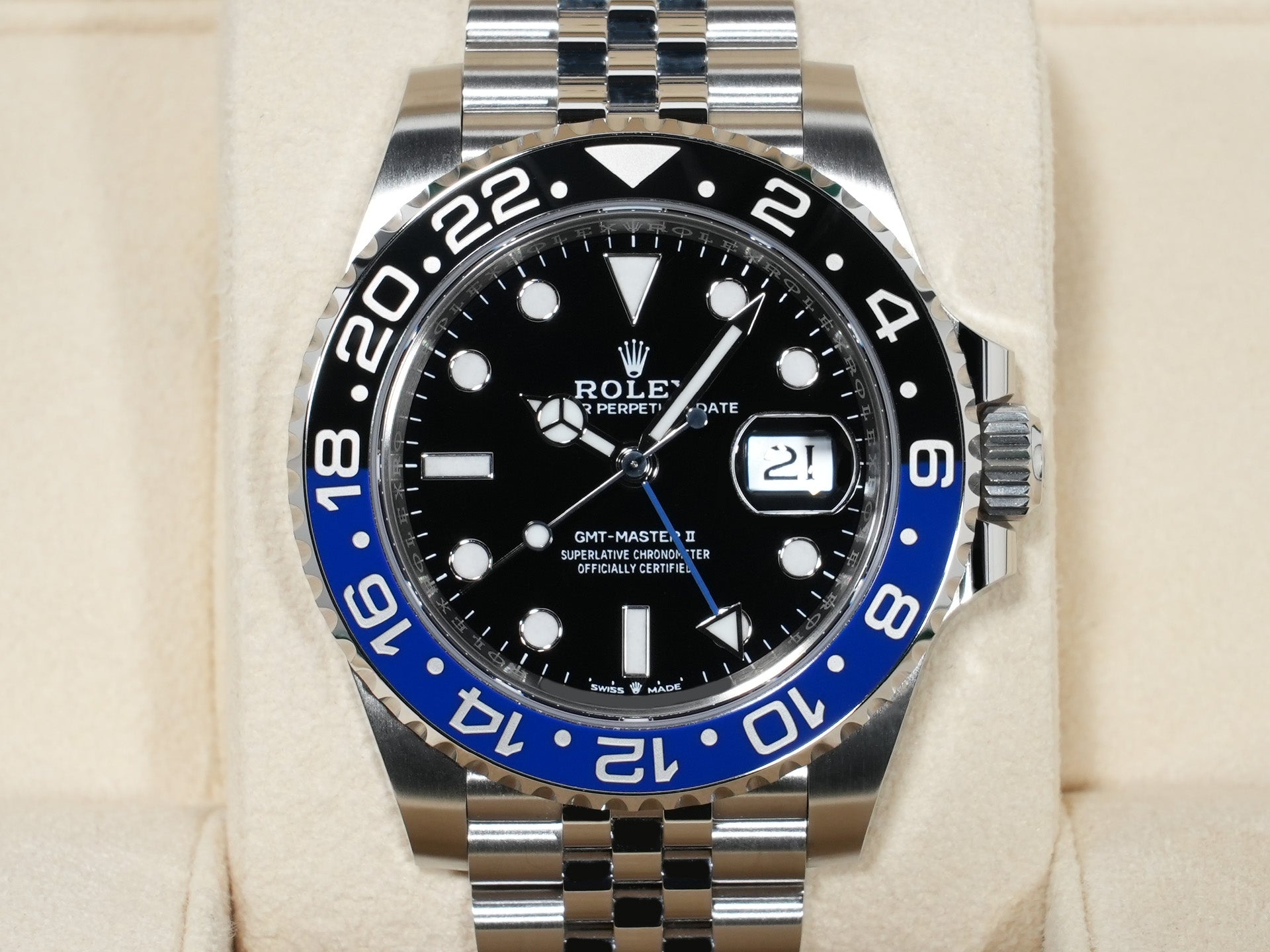 ロレックス GMTマスターII Ref.126710BLNR ステンレススチール ブラック文字盤 ジュビリーブレスレット 中古 mehci62q