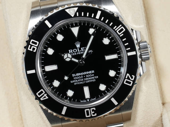 ロレックス サブマリーナー ノンデイト Ref.124060 ステンレススチール ブラック文字盤 中古 wpxd8nah