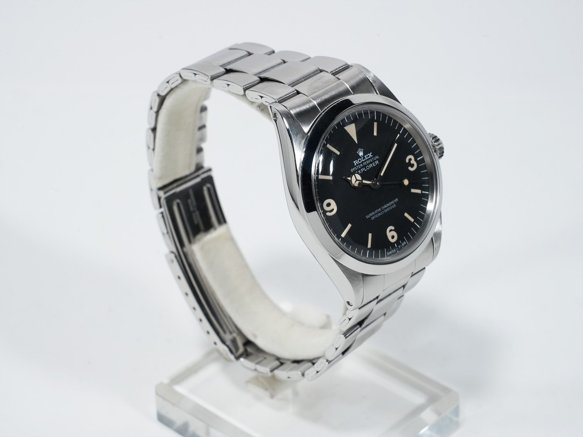 ロレックス エクスプローラーI Ref.1016 ステンレススチール ブラック文字盤 中古 wcpc4vrz
