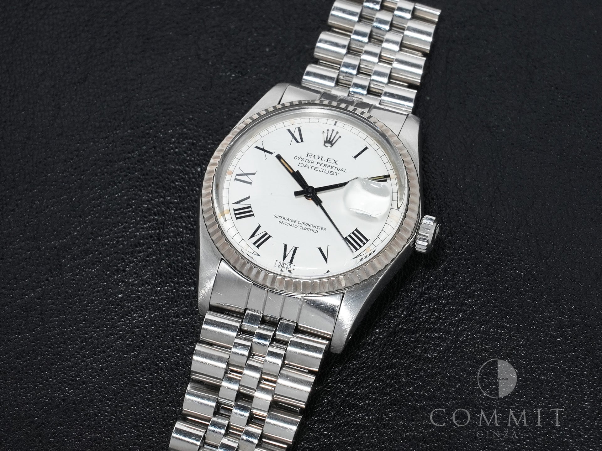 ロレックス デイトジャスト Ref.16014 ステンレススチール/ホワイトゴールド ホワイトバックリー文字盤 中古 qugwwsim