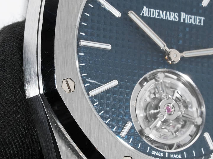 オーデマピゲ ロイヤルオーク フライング トゥールビヨン エクストラ シン (RD#3) Ref.26670ST.OO.1240ST.02 ステンレススチール ブルー文字盤 美中古 rdbdtcxx