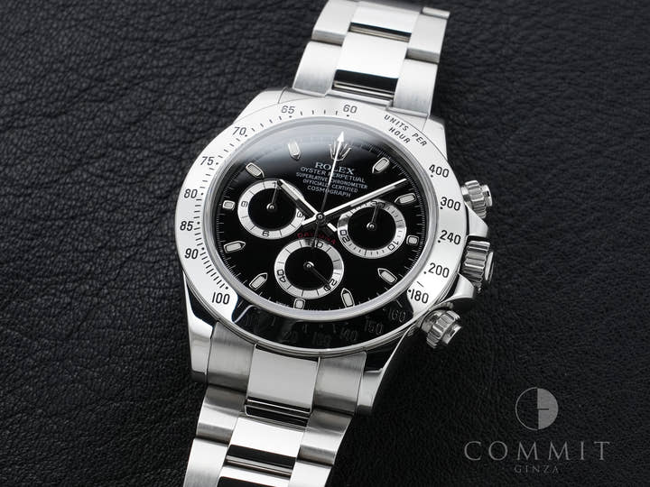 ロレックス デイトナ Ref.116520 ステンレススチール ブラック文字盤 中古 dmmcvjgk