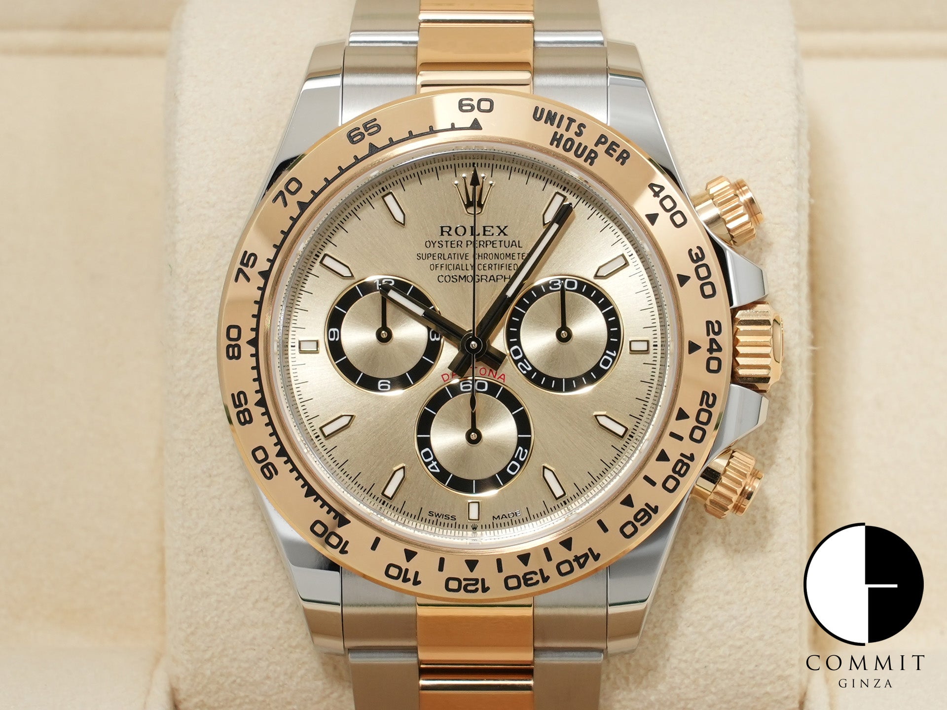 ロレックス デイトナ Ref.126503 ステンレススチール/イエローゴールド ゴールデン文字盤 美中古 a957fanb