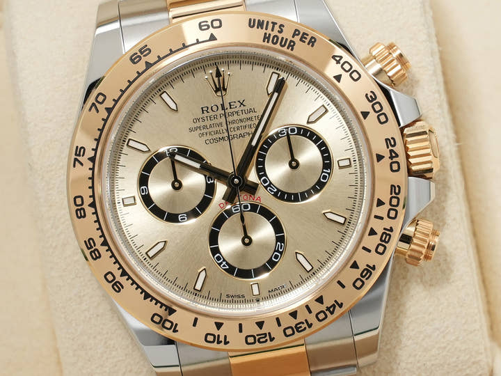 ロレックス デイトナ Ref.126503 ステンレススチール/イエローゴールド ゴールデン文字盤 美中古 a957fanb