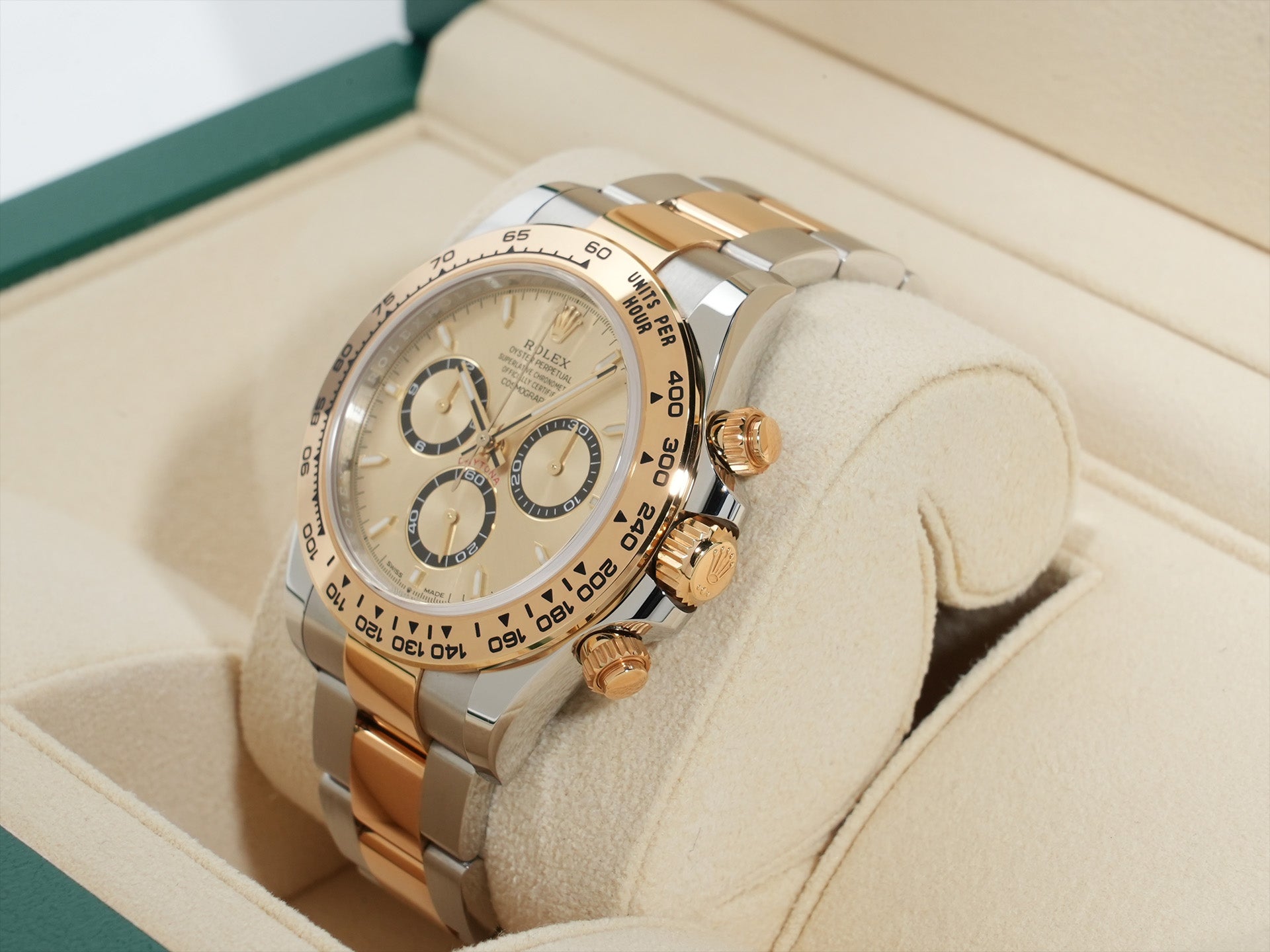 ロレックス デイトナ Ref.126503 ステンレススチール/イエローゴールド ゴールデン文字盤 美中古 a957fanb