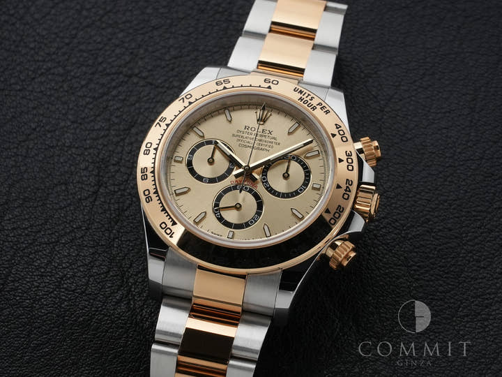 ロレックス デイトナ Ref.126503 ステンレススチール/イエローゴールド ゴールデン文字盤 美中古 a957fanb