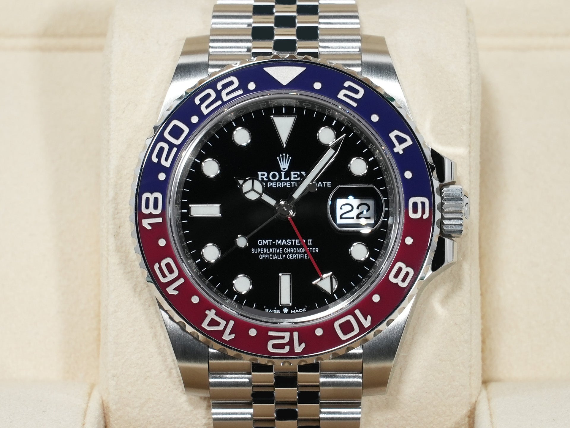 ロレックス GMTマスターII Ref.126710BLRO ステンレススチール ブラック文字盤 ジュビリーブレスレット 中古 tixtfugb