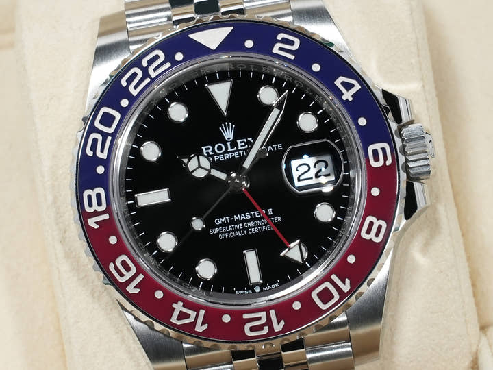 ロレックス GMTマスターII Ref.126710BLRO ステンレススチール ブラック文字盤 ジュビリーブレスレット 中古 tixtfugb