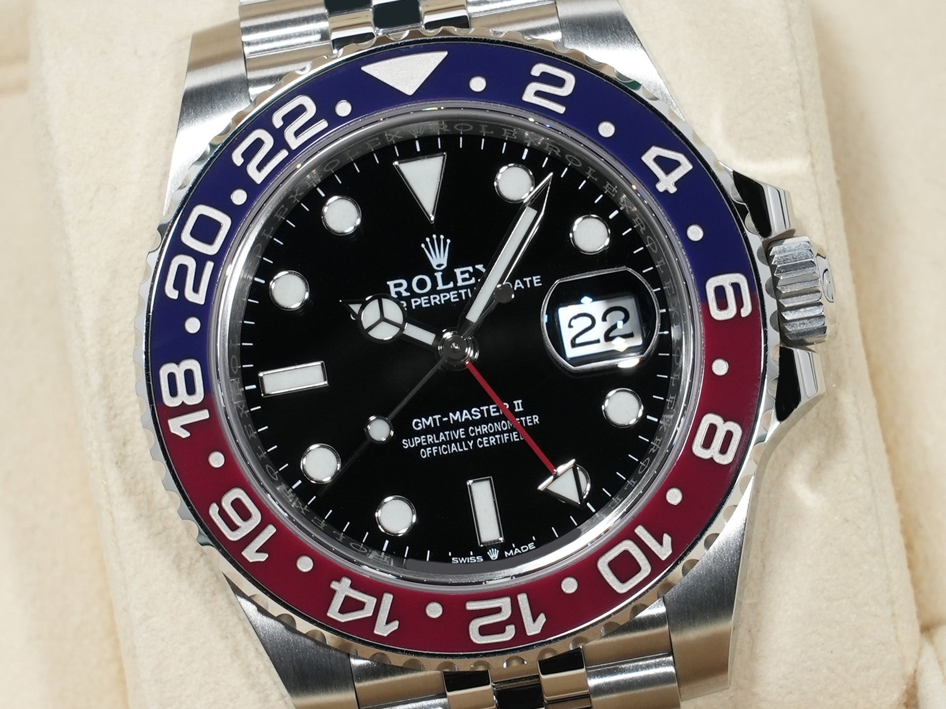 ロレックス GMTマスターII Ref.126710BLRO ステンレススチール ブラック文字盤 ジュビリーブレスレット 中古 tixtfugb