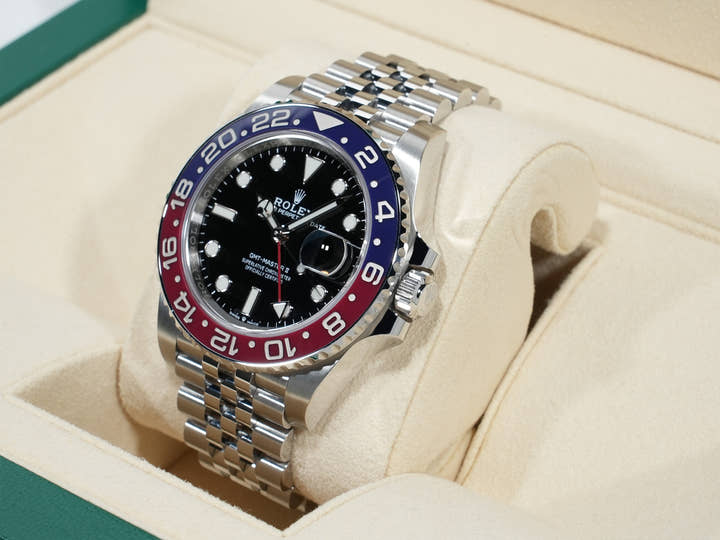 ロレックス GMTマスターII Ref.126710BLRO ステンレススチール ブラック文字盤 ジュビリーブレスレット 中古 tixtfugb