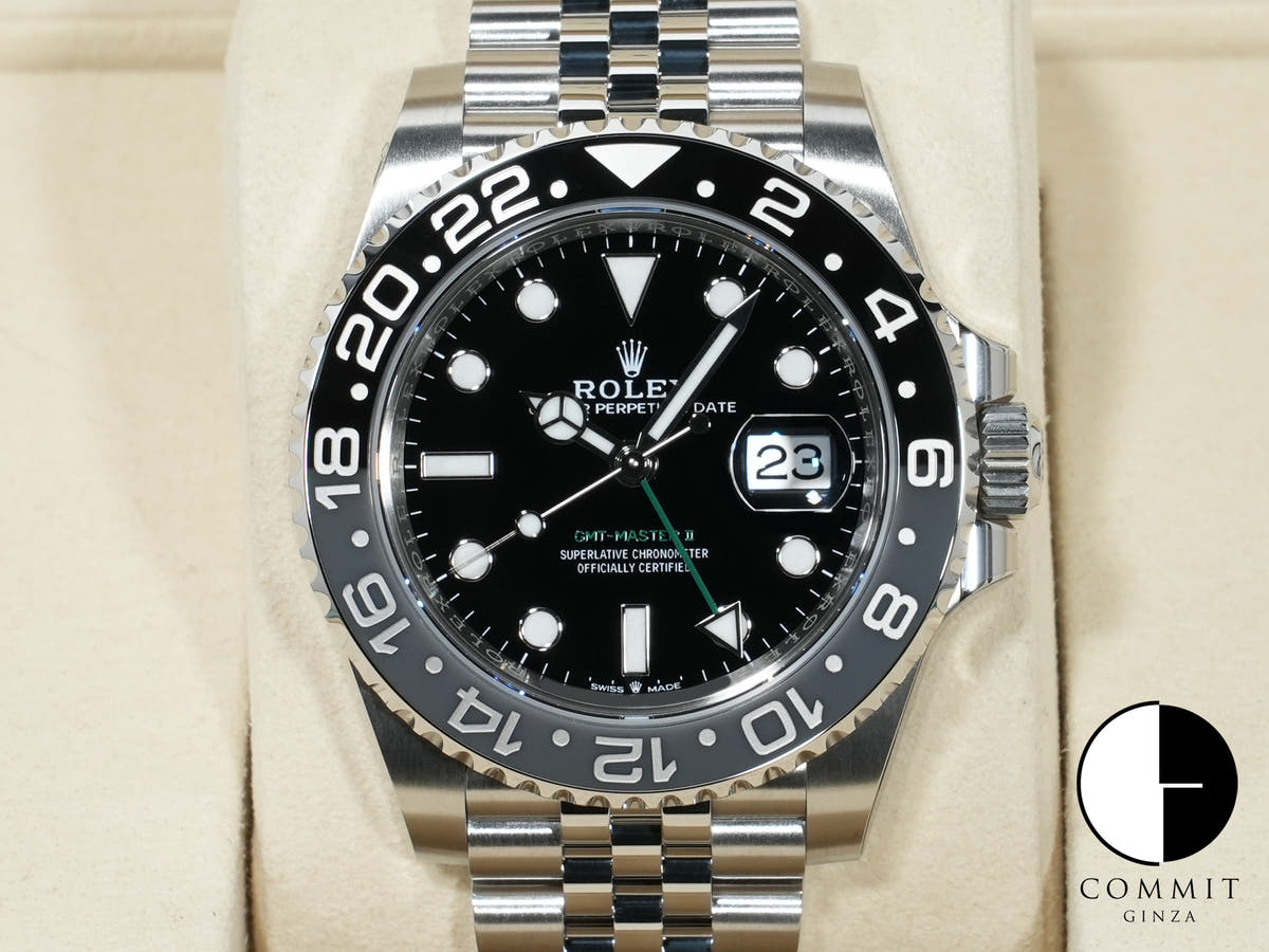 ロレックス GMTマスターII Ref.126710GRNR ステンレススチール ブラック文字盤 ジュビリーブレスレット 未使用 ou7qq3m6