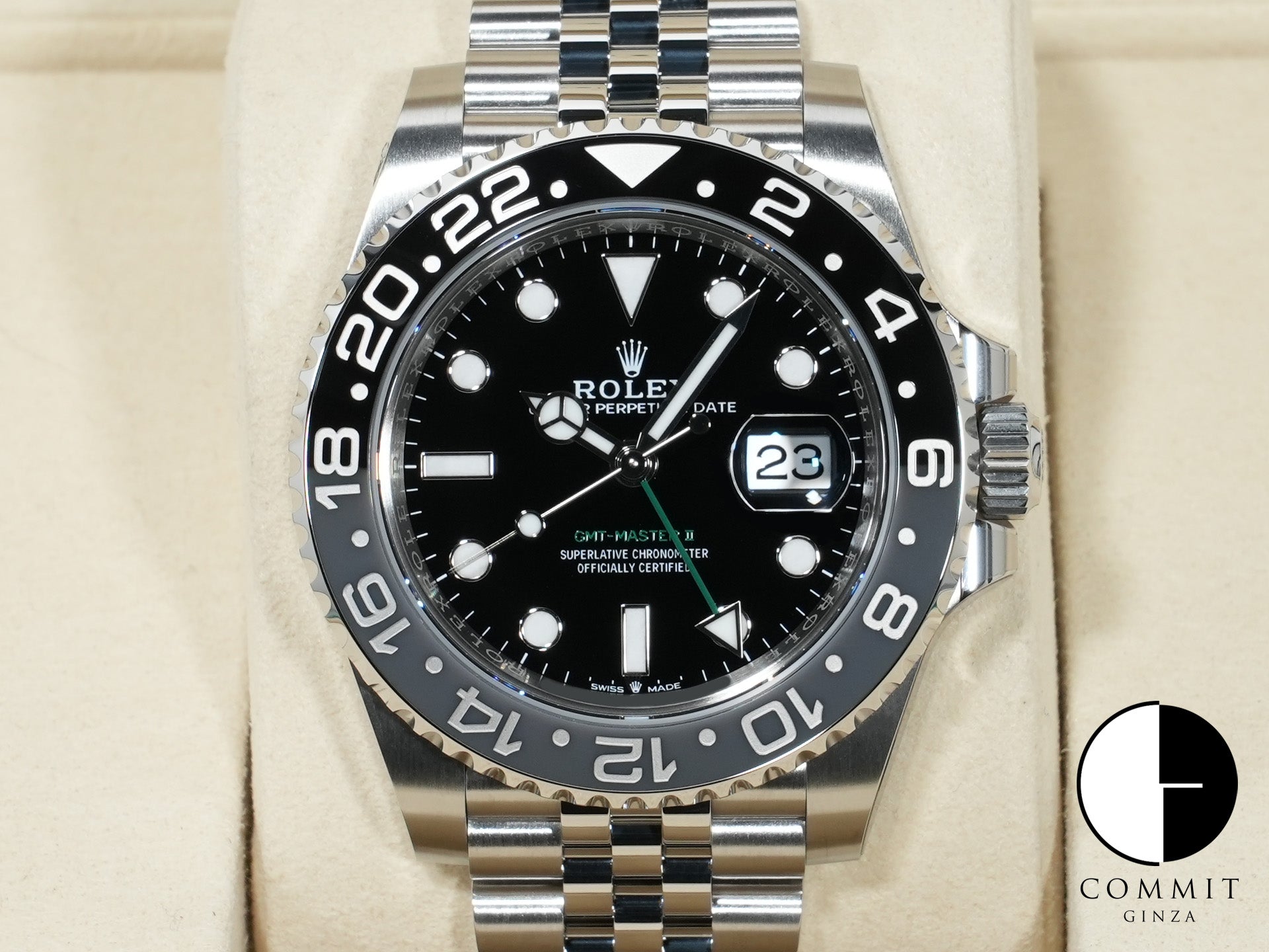 ロレックス GMTマスターII Ref.126710GRNR ステンレススチール ブラック文字盤 ジュビリーブレスレット 未使用 ou7qq3m6