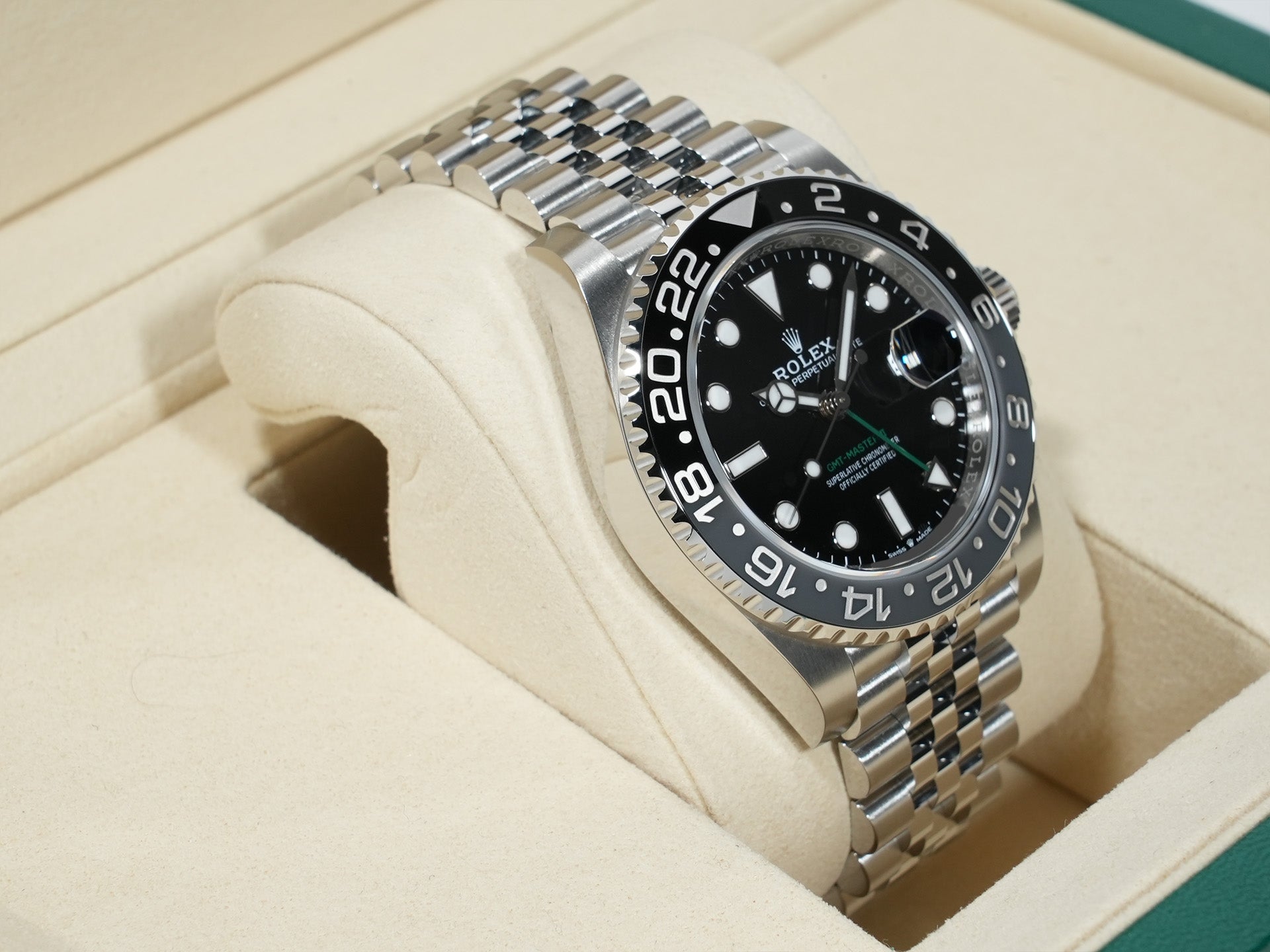 ロレックス GMTマスターII Ref.126710GRNR ステンレススチール ブラック文字盤 ジュビリーブレスレット 未使用 ou7qq3m6