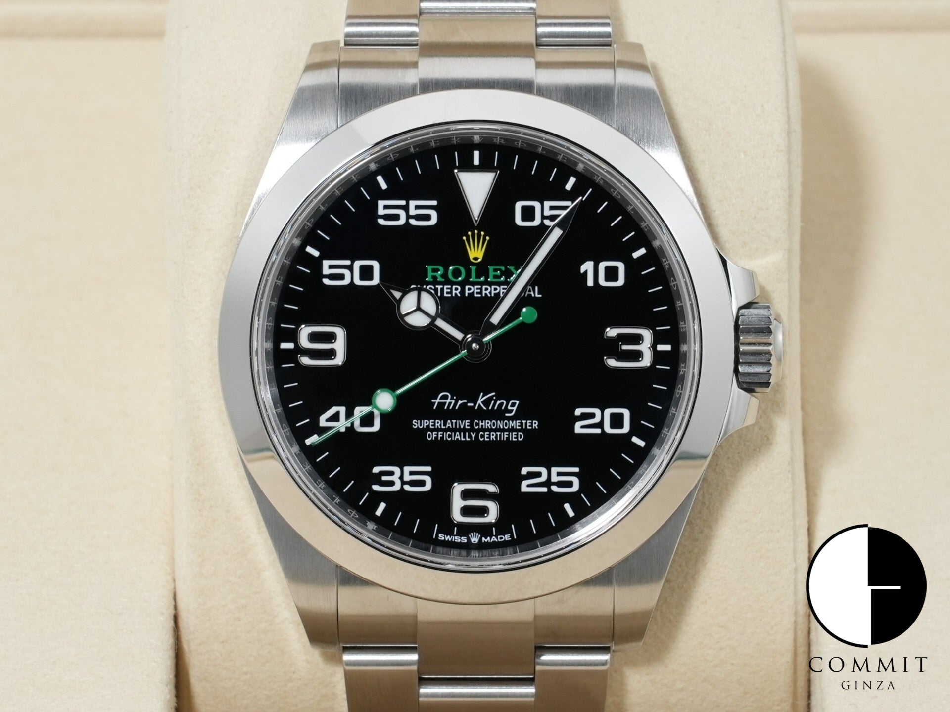 ロレックス エアキング Ref.126900 ステンレススチール ブラック文字盤 オイスターブレスレット 美品 3qhd5tkq