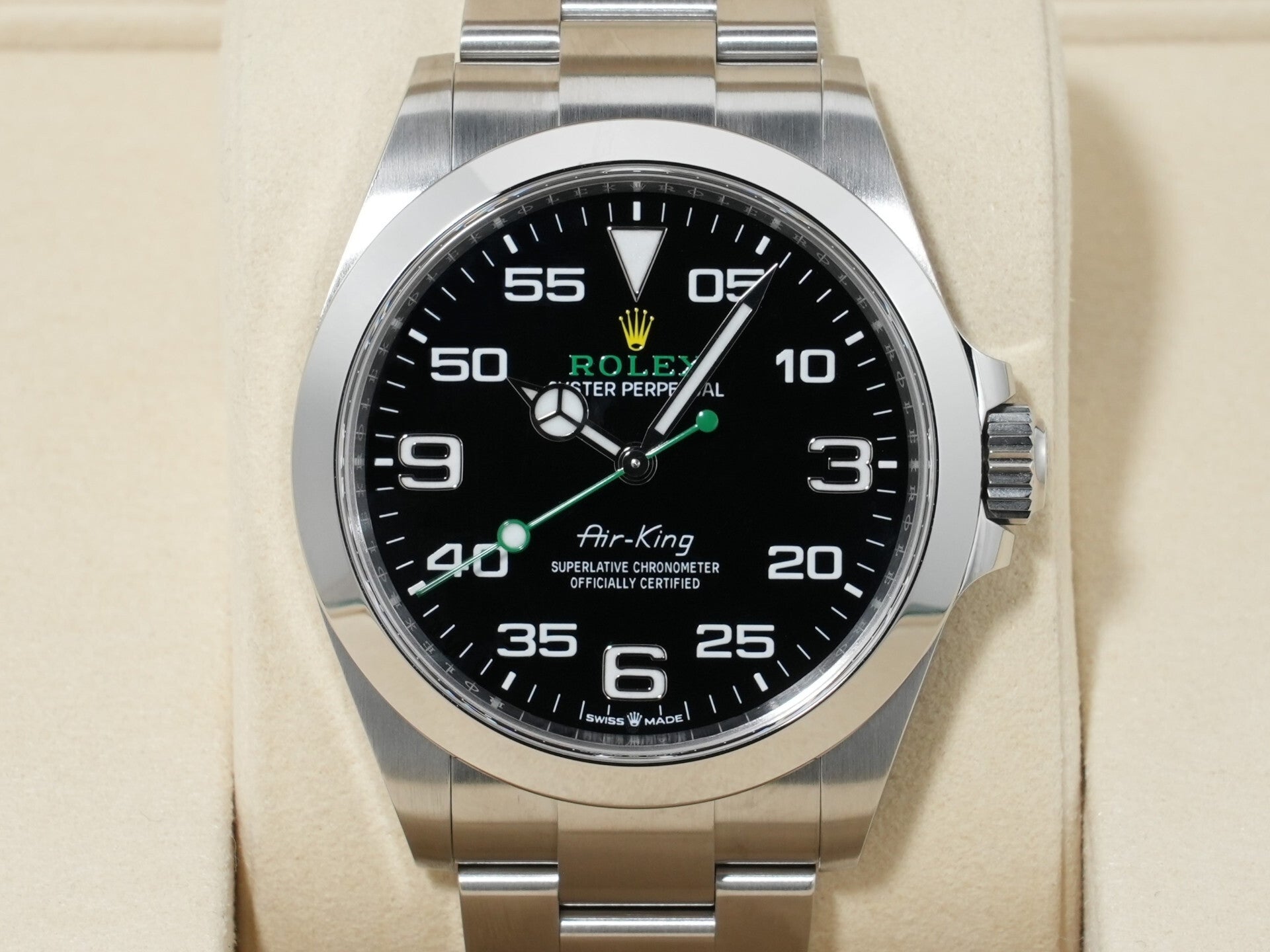 ロレックス エアキング Ref.126900 ステンレススチール ブラック文字盤 オイスターブレスレット 美品 3qhd5tkq
