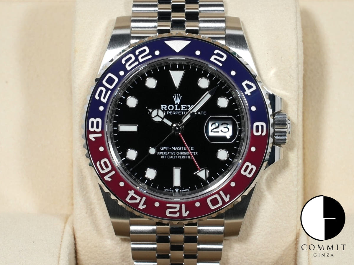 ロレックス GMTマスターII Ref.126710BLRO ステンレススチール ブラック文字盤 ジュビリーブレスレット 美品 uo3v4t3m