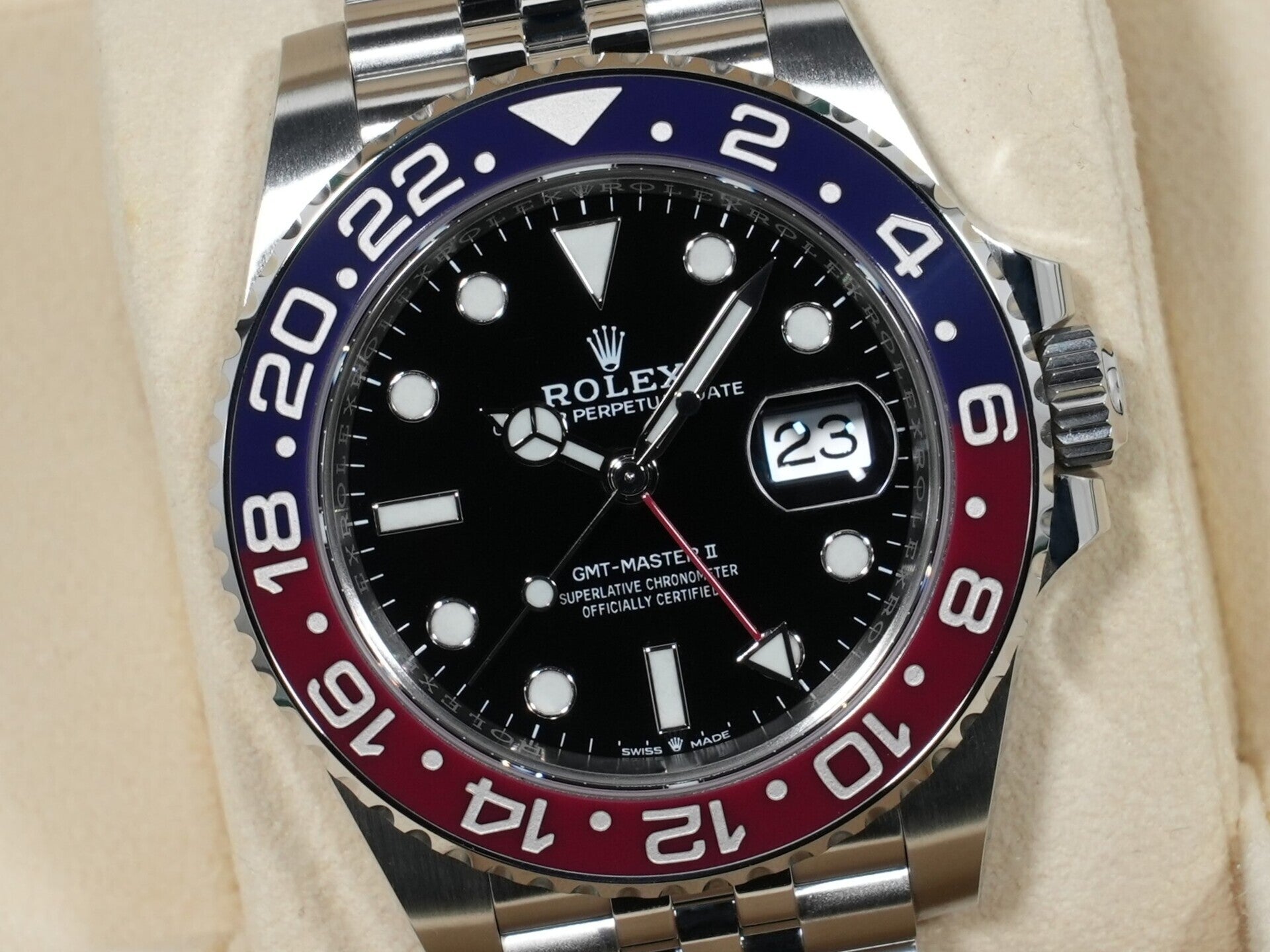 ロレックス GMTマスターII Ref.126710BLRO ステンレススチール ブラック文字盤 ジュビリーブレスレット 美品 uo3v4t3m
