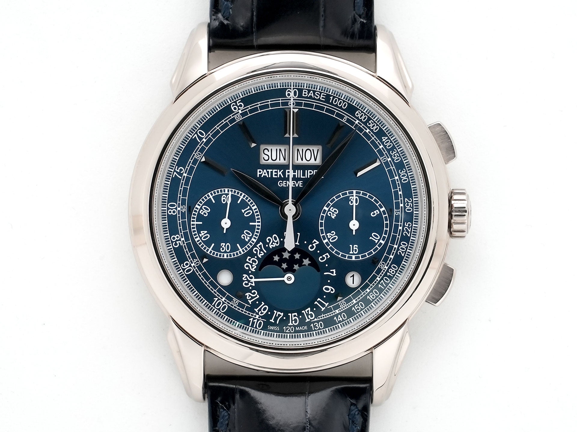 パテックフィリップ パーペチュアルカレンダー クロノグラフ Ref.5270G-019 ホワイトゴールド ブルー文字盤 美中古 q8ypnmdn