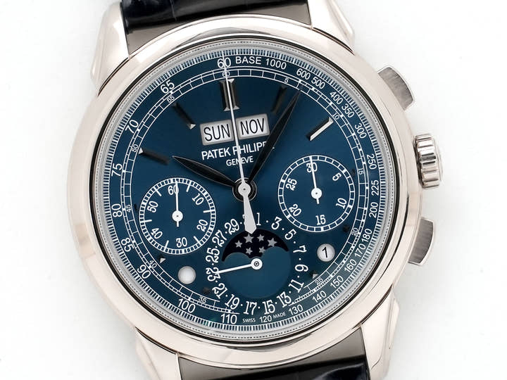 パテックフィリップ パーペチュアルカレンダー クロノグラフ Ref.5270G-019 ホワイトゴールド ブルー文字盤 美中古 q8ypnmdn