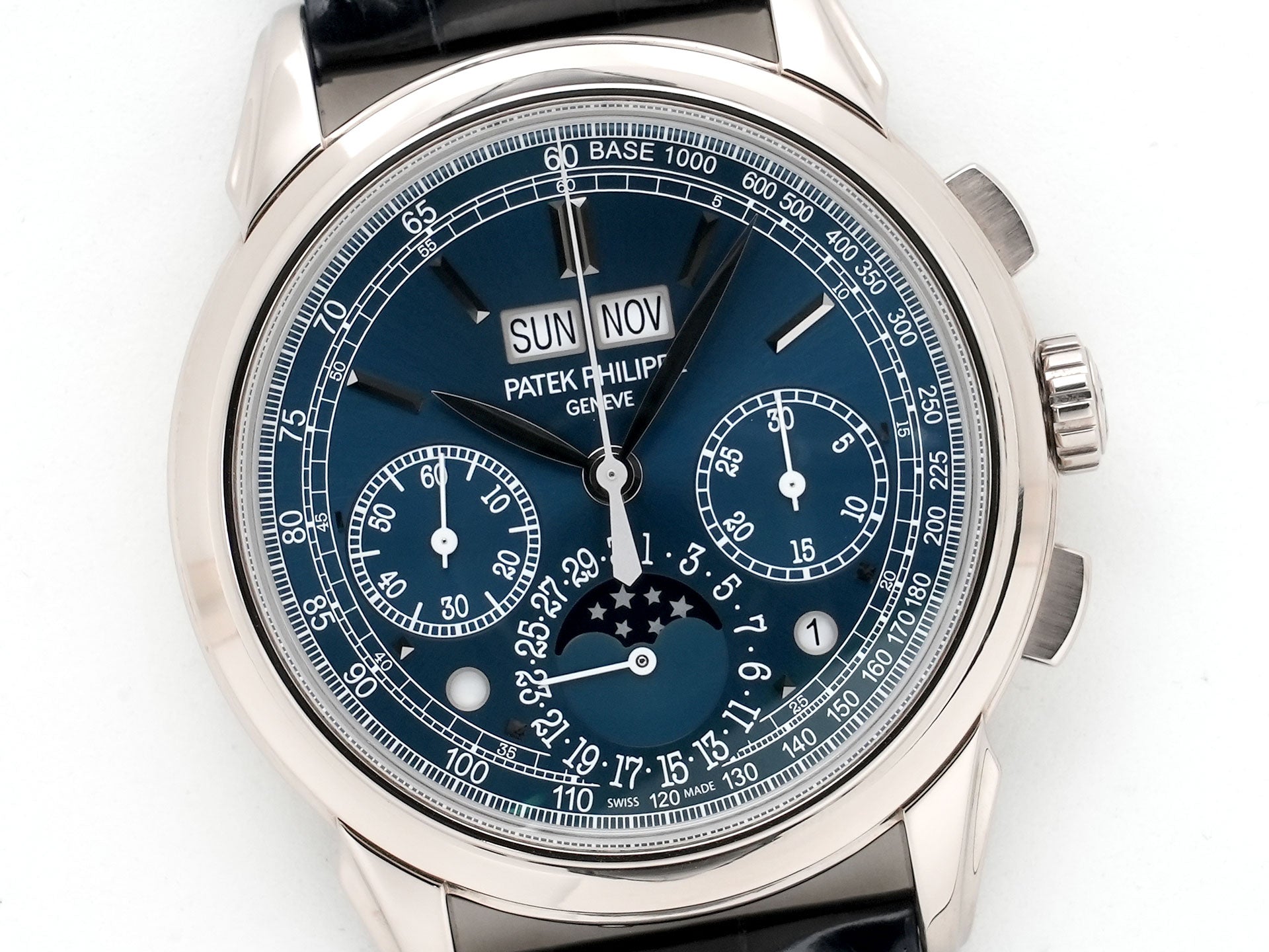 パテックフィリップ パーペチュアルカレンダー クロノグラフ Ref.5270G-019 ホワイトゴールド ブルー文字盤 美中古 q8ypnmdn