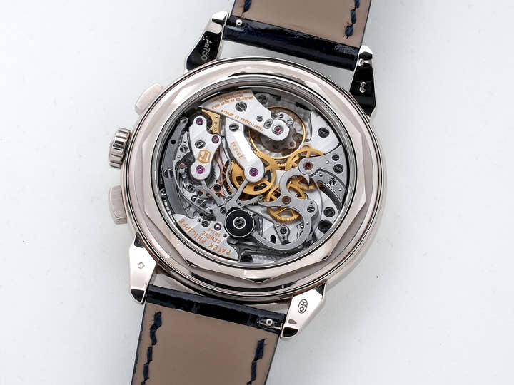 パテックフィリップ パーペチュアルカレンダー クロノグラフ Ref.5270G-019 ホワイトゴールド ブルー文字盤 美中古 q8ypnmdn