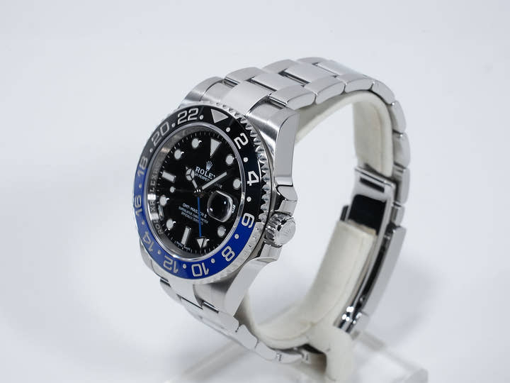 ロレックス GMTマスターII Ref.116710BLNR ステンレススチール ブラック文字盤 オイスターブレスレット 美中古 hyuq59dh