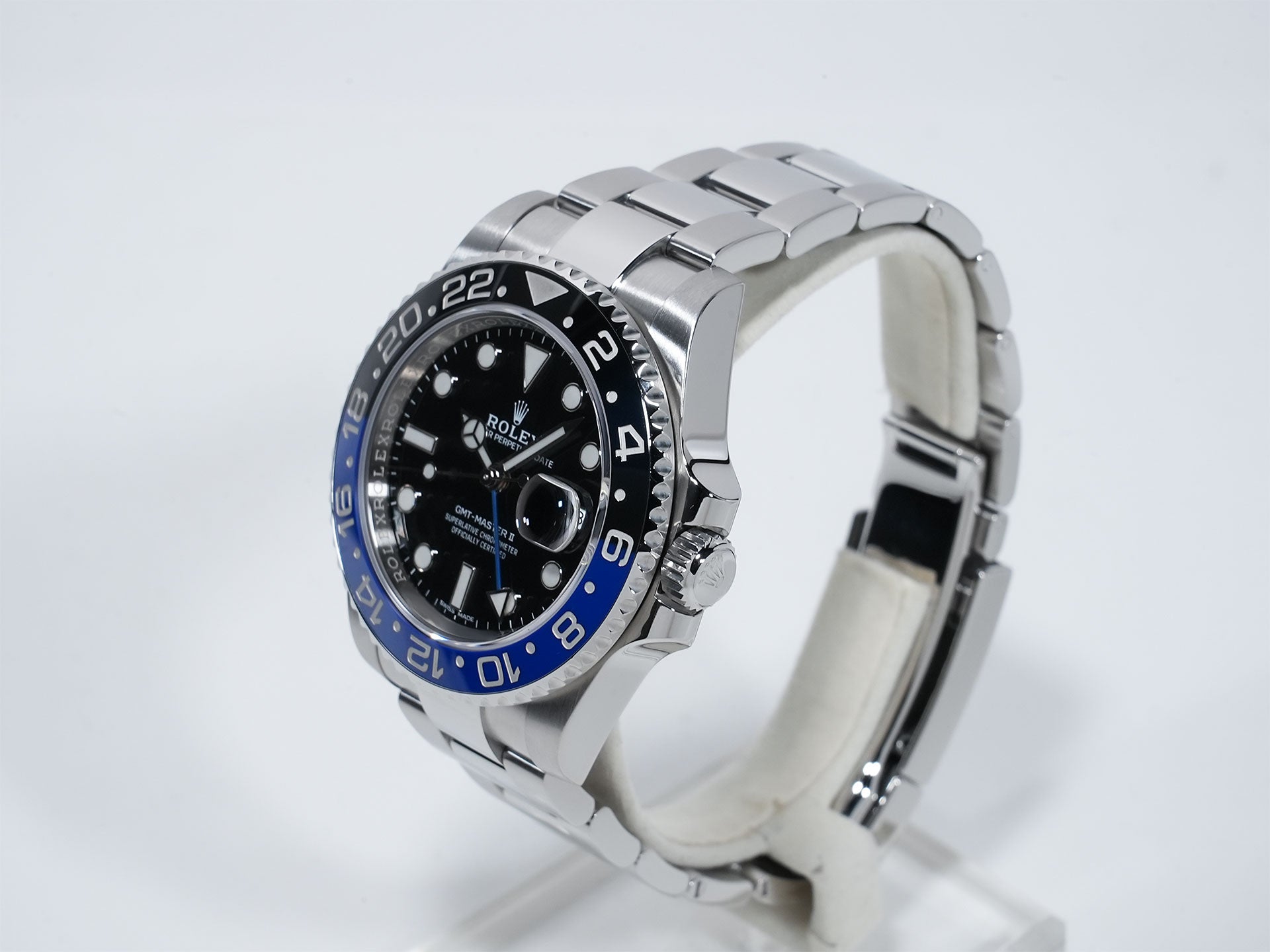 ロレックス GMTマスターII Ref.116710BLNR ステンレススチール ブラック文字盤 オイスターブレスレット 美中古 hyuq59dh