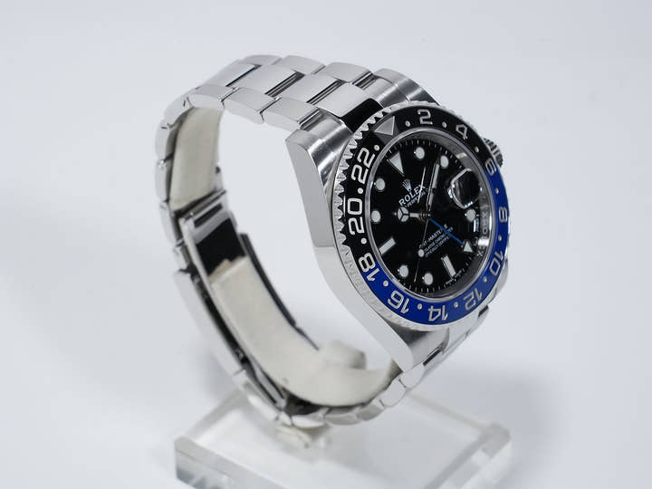 ロレックス GMTマスターII Ref.116710BLNR ステンレススチール ブラック文字盤 オイスターブレスレット 美中古 hyuq59dh
