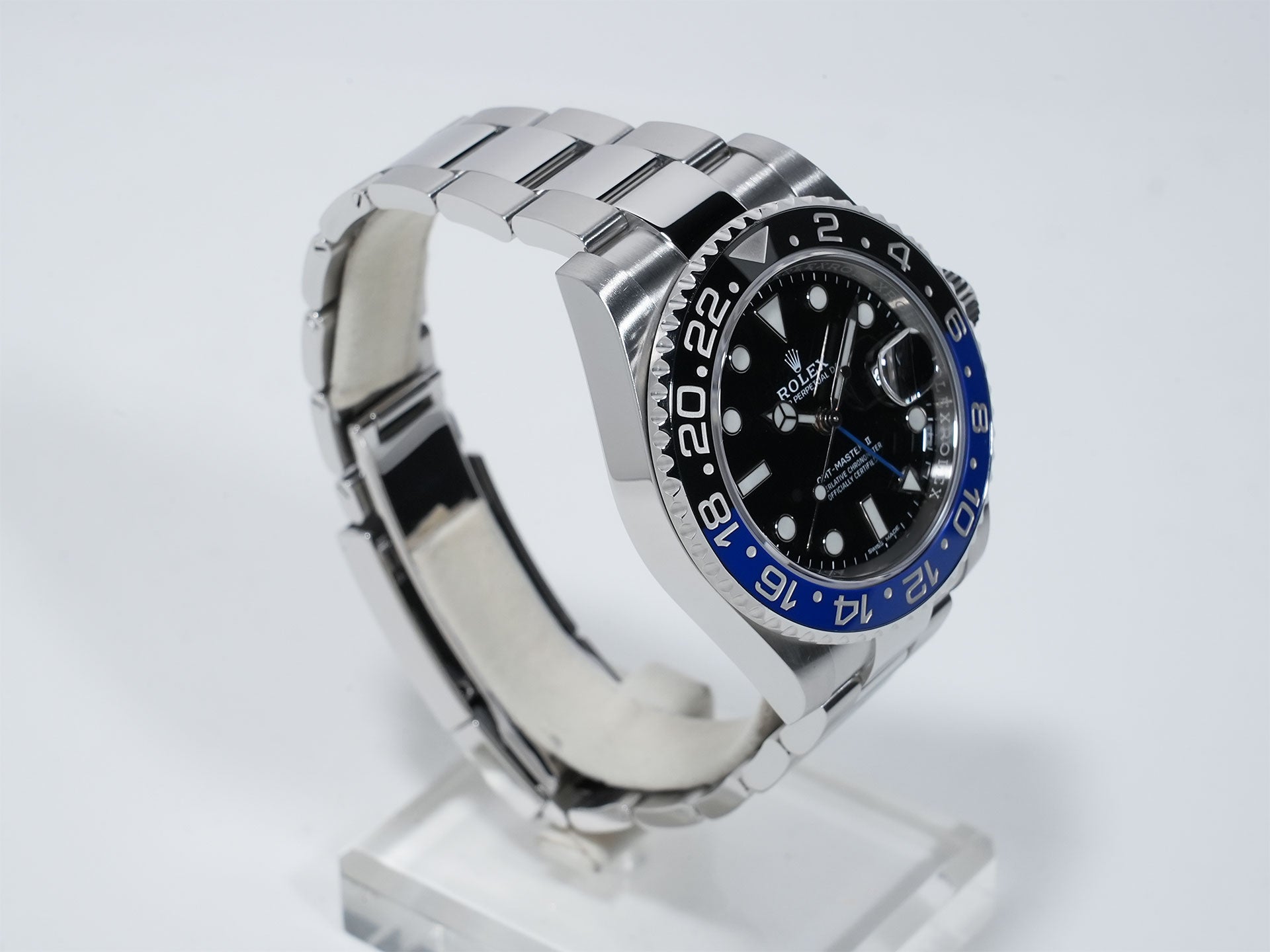ロレックス GMTマスターII Ref.116710BLNR ステンレススチール ブラック文字盤 オイスターブレスレット 美中古 hyuq59dh