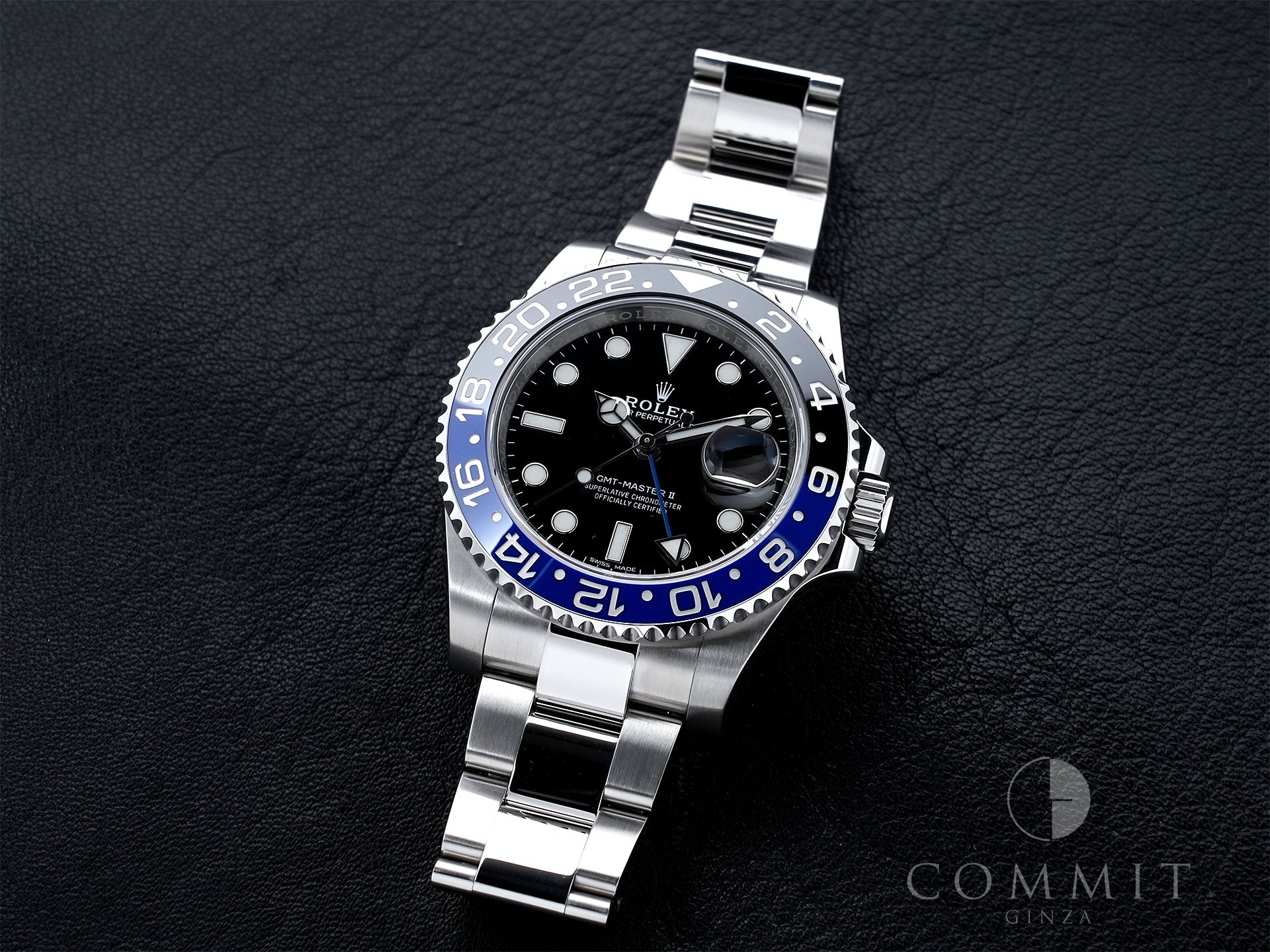 ロレックス GMTマスターII Ref.116710BLNR ステンレススチール ブラック文字盤 オイスターブレスレット 美中古 hyuq59dh