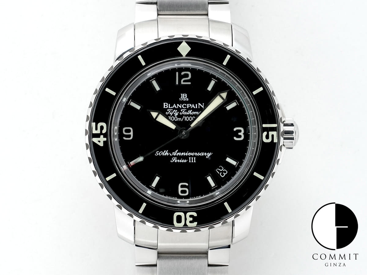 ブランパン フィフティ ファゾムス 50th Ref.2200A-1130-71 ステンレススチール ブラック文字盤 中古 wde5so3j
