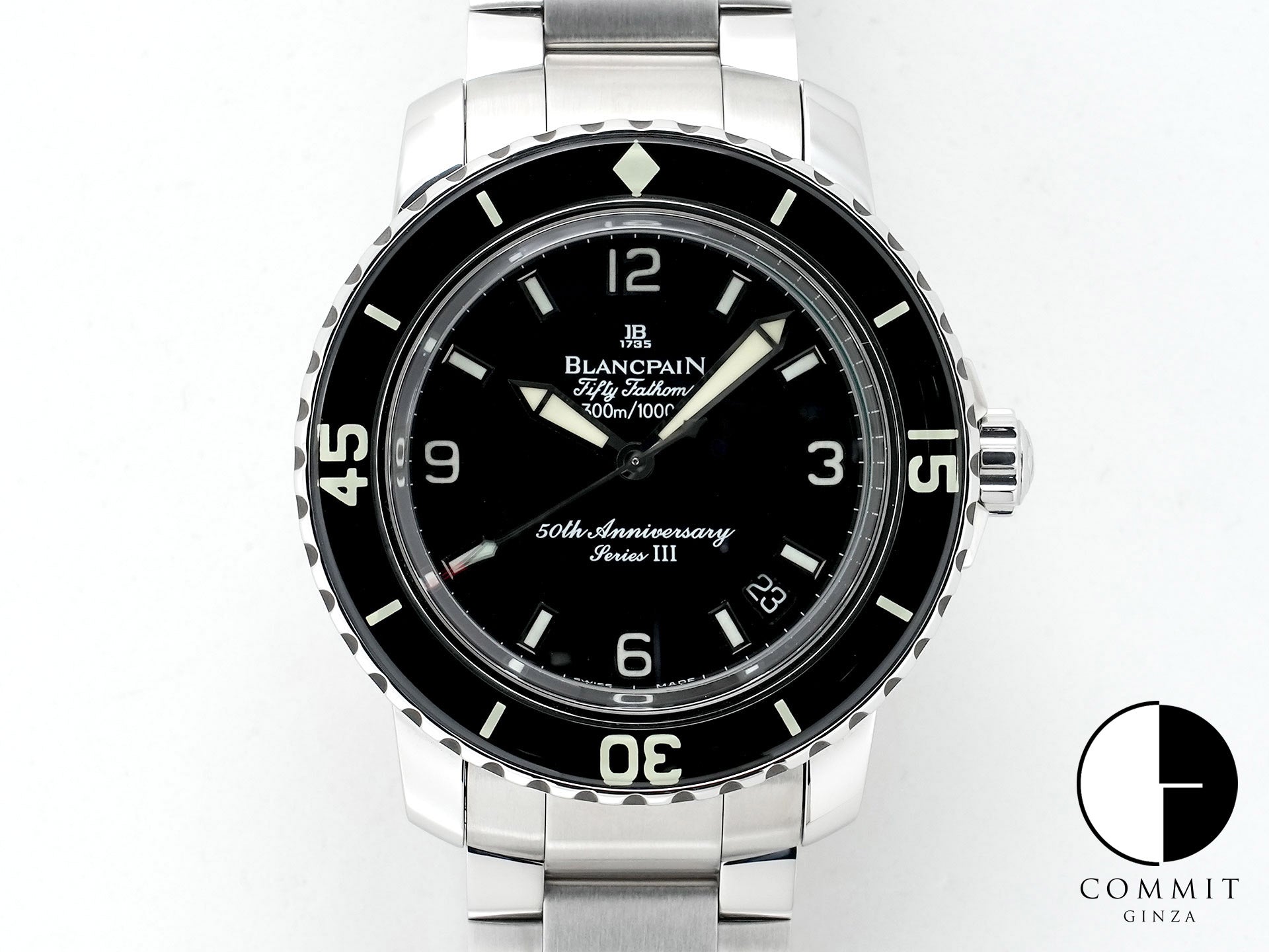 ブランパン フィフティ ファゾムス 50th Ref.2200A-1130-71 ステンレススチール ブラック文字盤 中古 wde5so3j