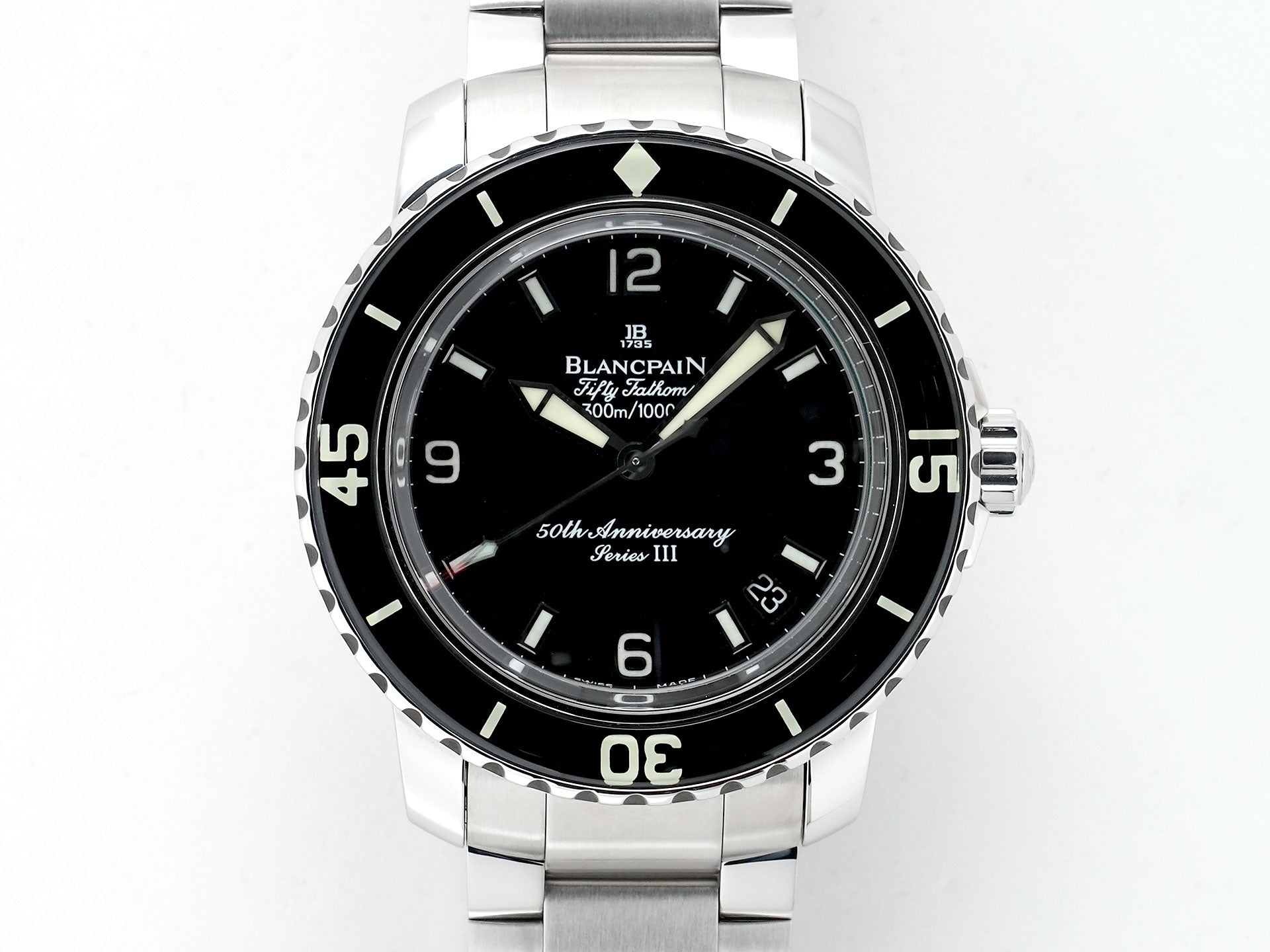 ブランパン フィフティ ファゾムス 50th Ref.2200A-1130-71 ステンレススチール ブラック文字盤 中古 wde5so3j