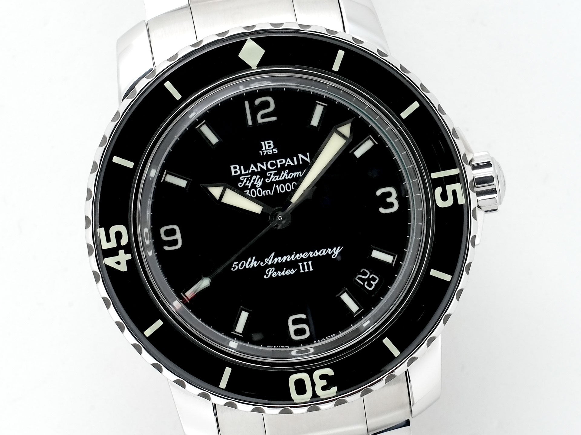 ブランパン フィフティ ファゾムス 50th Ref.2200A-1130-71 ステンレススチール ブラック文字盤 中古 wde5so3j