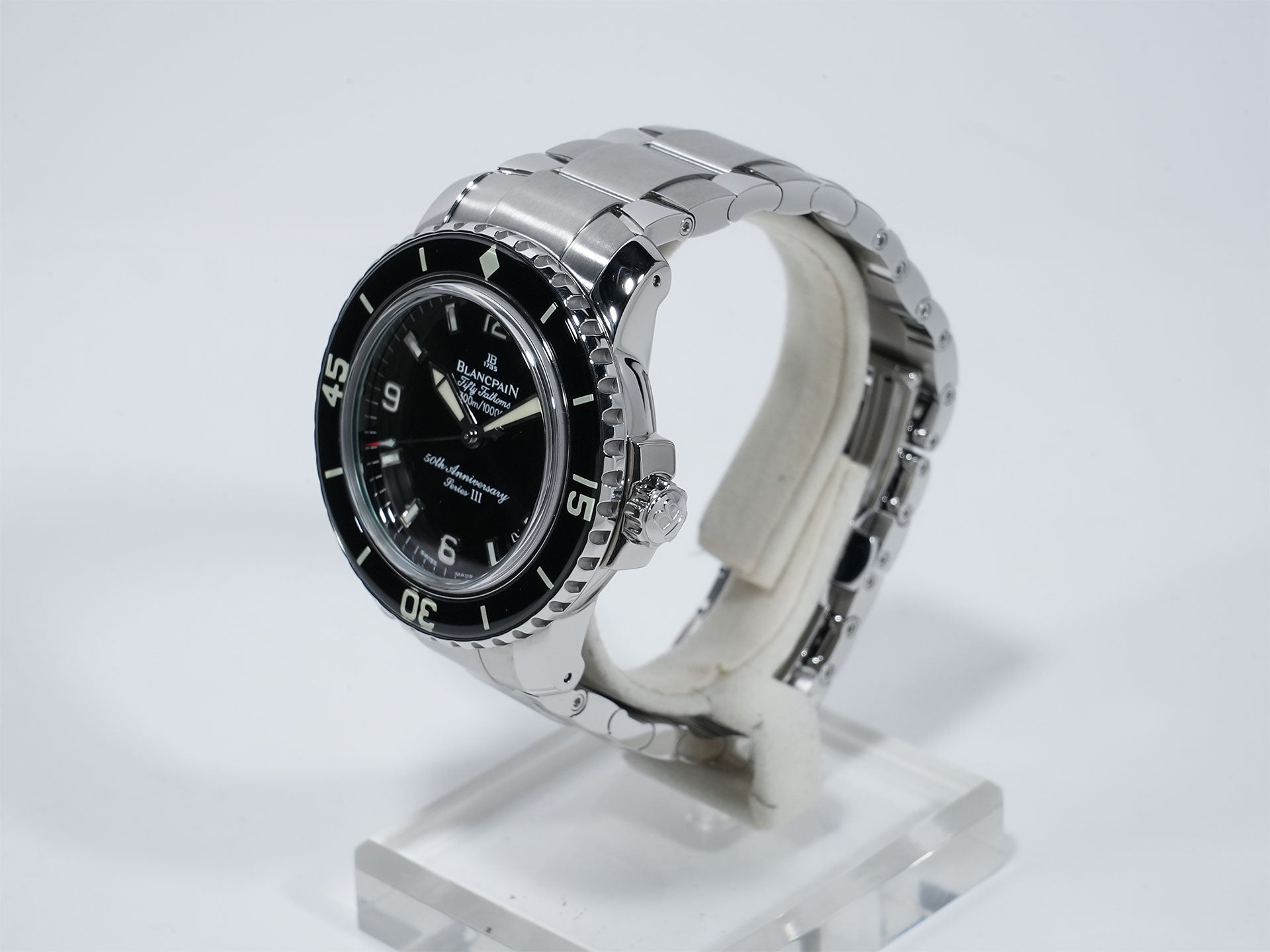 ブランパン フィフティ ファゾムス 50th Ref.2200A-1130-71 ステンレススチール ブラック文字盤 中古 wde5so3j